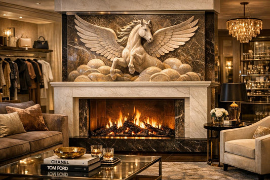 Discover Pegasus Fireplace Elegance at Zicana Boutique - Zicana Boutique