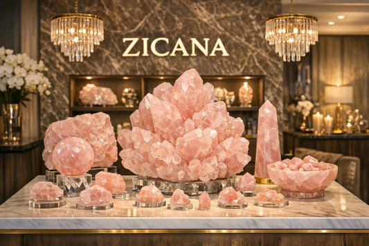 Discover Rose Quartz Precious Stone Artistry at Zicana Boutique - Zicana Boutique
