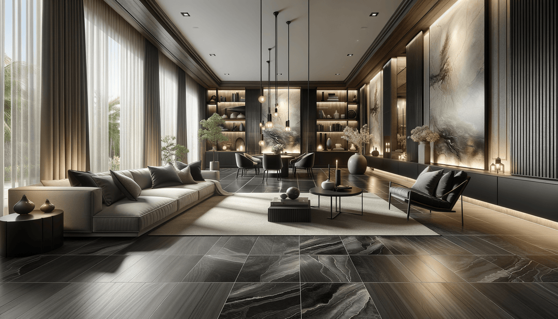Discover Sahara Black Raphael Porcelain Tile for Elegant Spaces - Zicana Boutique