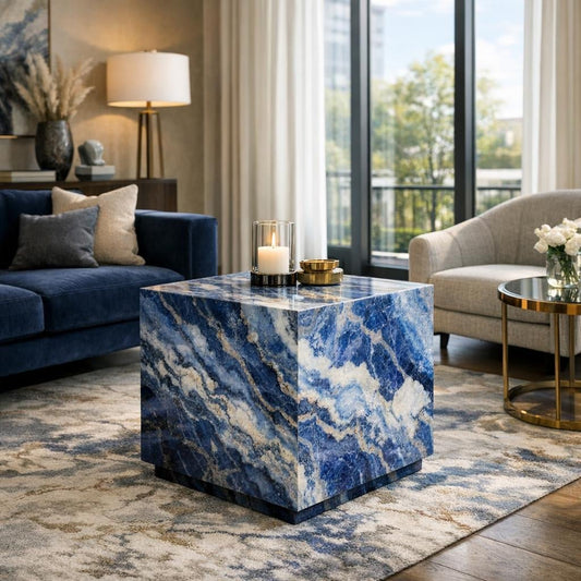 Discover the Blue Danube Side Table at Zicana Boutique - Zicana Boutique