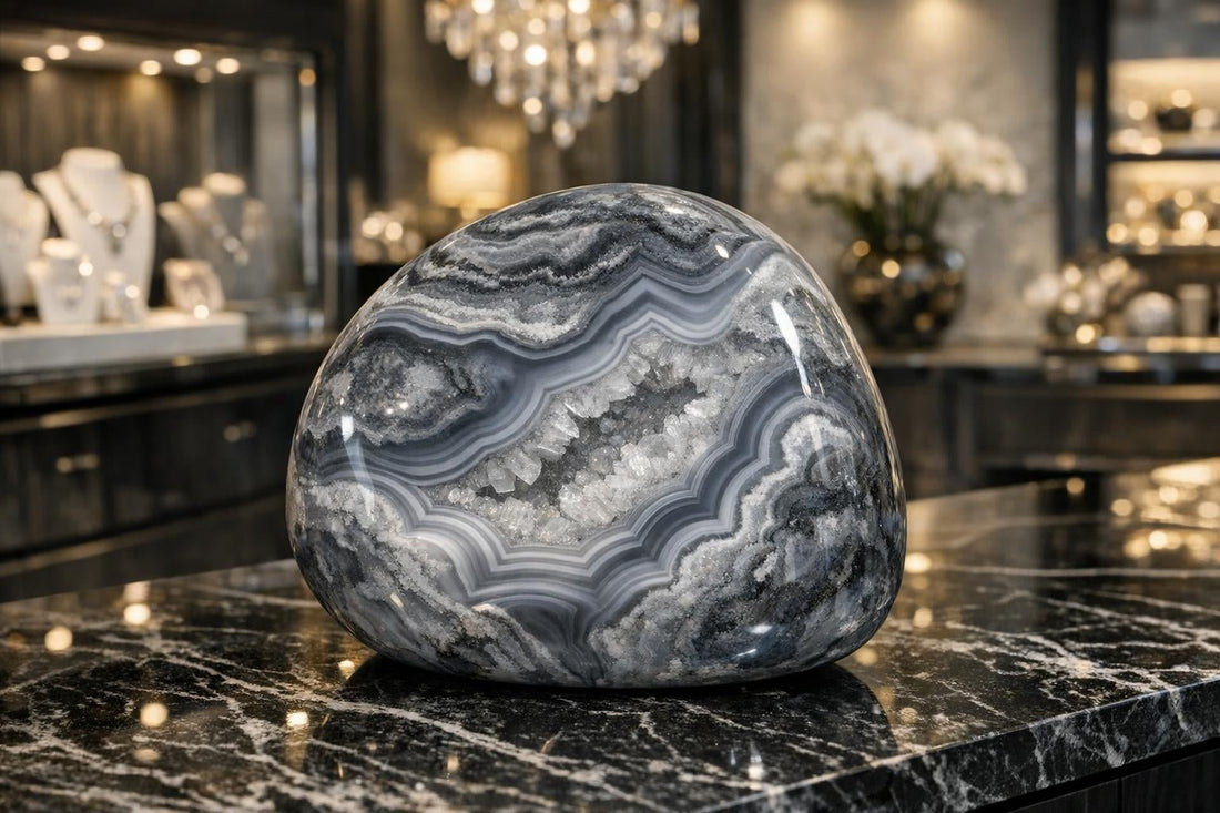 Discover Wild Grey Agate Gemstone at Zicana Boutique - Zicana Boutique