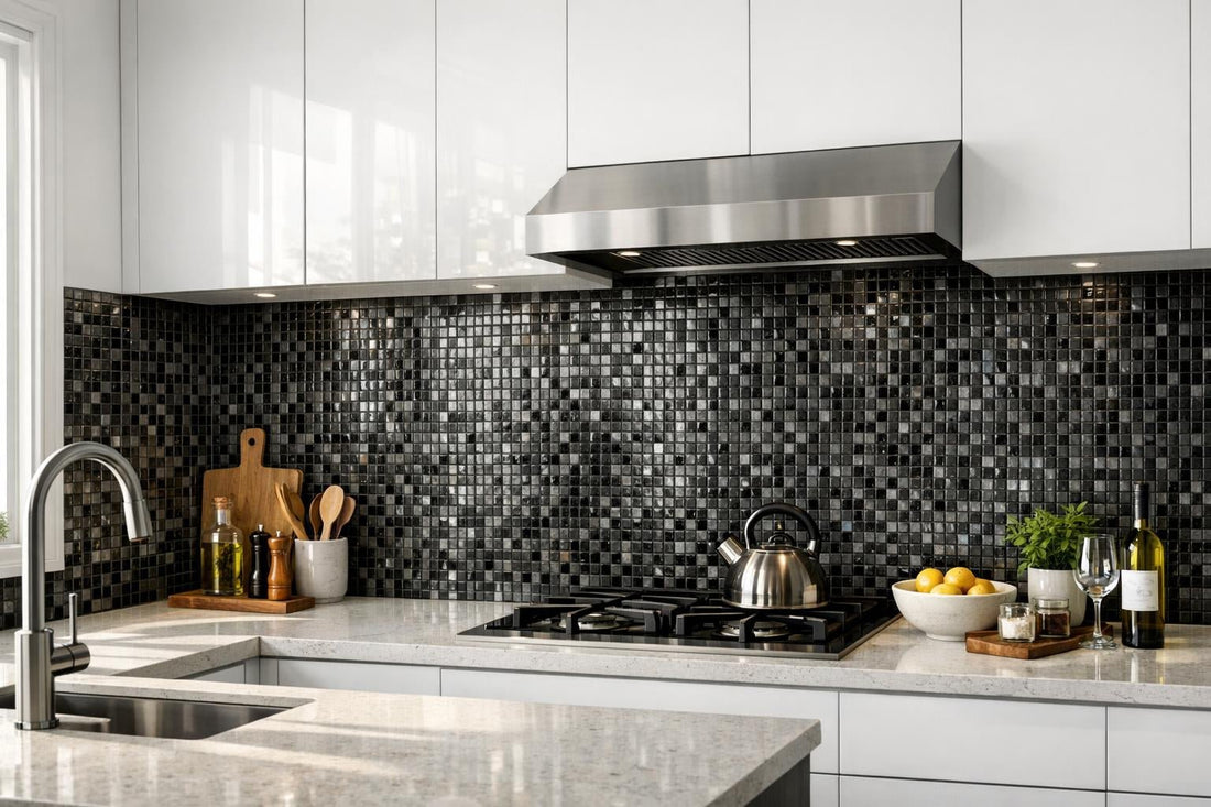 Doge Black Mosaic Tile: Elegance for Professionals & Homeowners - Zicana Boutique