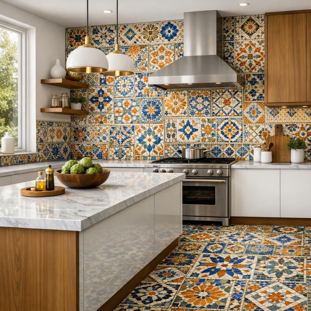 Doge Fete Multi Blend Mosaic: Elegant Tiles for Professionals - Zicana Boutique