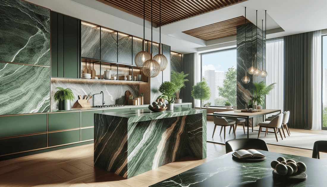 Eco-Friendly Elegance: Green Quartzite Countertops for Luxe Home Interiors - Z Boutique by Marble Couture