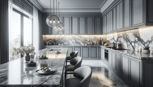 Elegance and Durability: Grey and White Granite Countertops - Z Boutique by Marble Couture