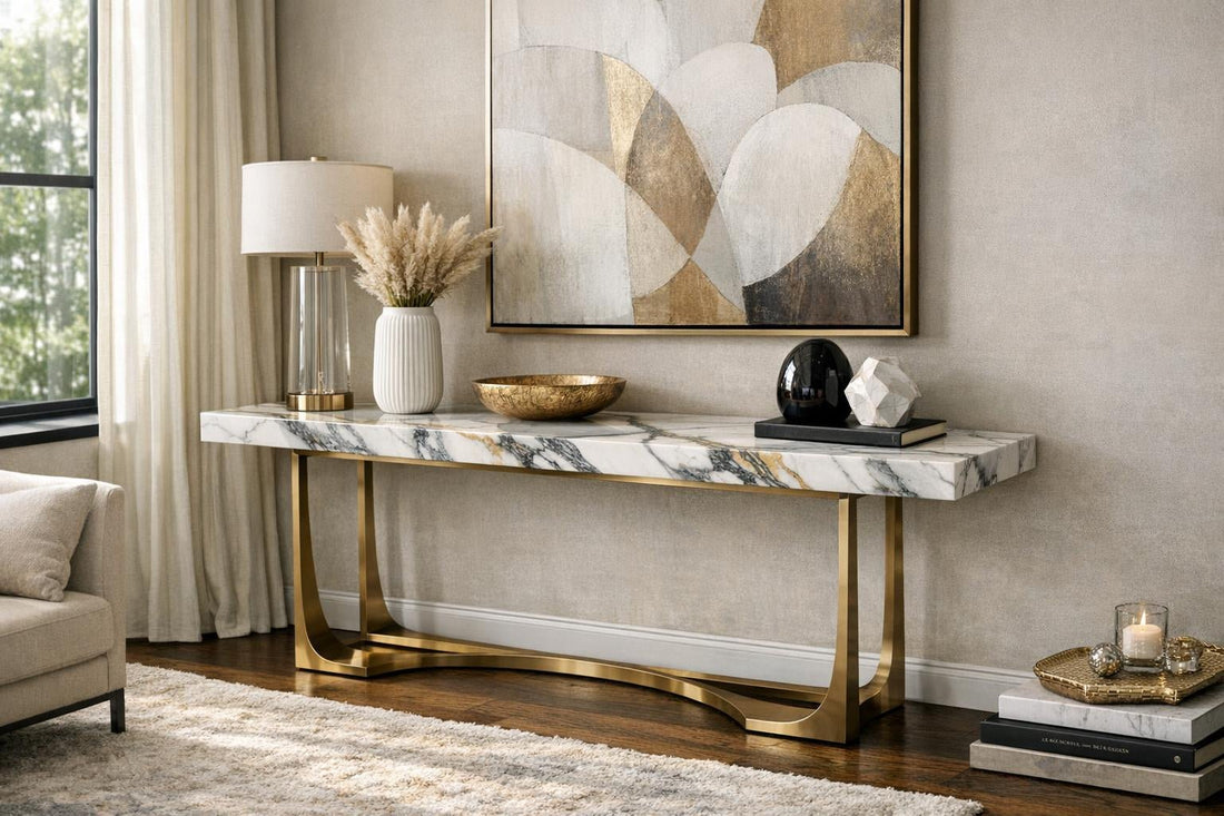 Elegance Defined: La ChloÃ© Console Table - Marble Couture - Zicana Boutique