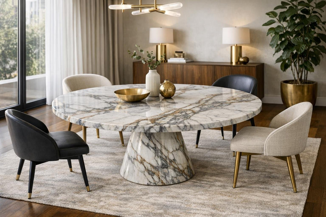 Elegance Defined: La Rondine Marble Table for Design Pros - Zicana Boutique