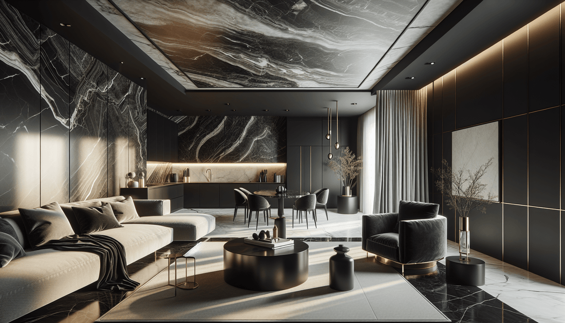 Elegance Elevated: Black Marble and Granite for Luxury Spaces - Zicana Boutique