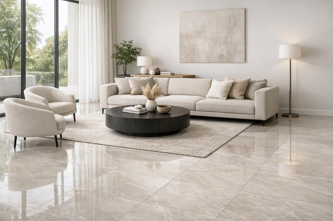 Elegance Redefined: Living Room Flooring Tiles Guide - Zicana Boutique