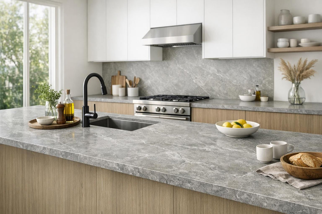 Elegance Redefined: Patina Gray Tessa Quartz by Tessa Stones - Zicana Boutique