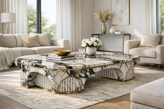 Elegance Redefined: The Achilles Coffee Table - Marble Couture - Zicana Boutique