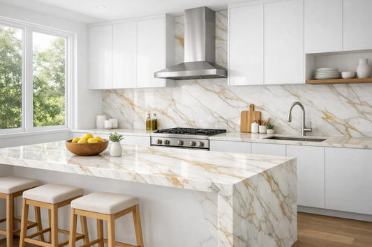 Elegance Unveiled: Calacatta Marble Gold for Distinctive Designs - Zicana Boutique