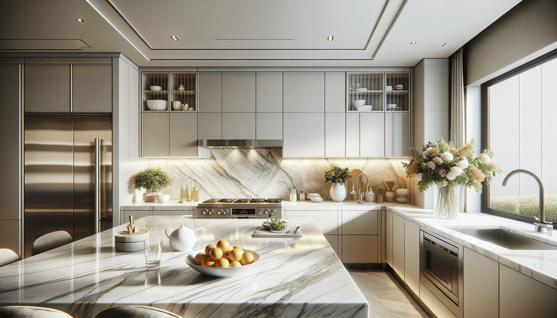 Elegance Unveiled: White Marble Kitchen Countertops Guide - Zicana Boutique