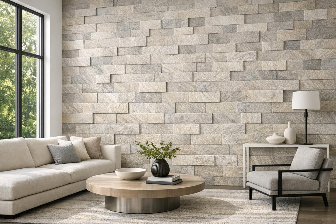 Elegance with Ambra Gris Sandstone Dimensional Tile - Zicana Boutique