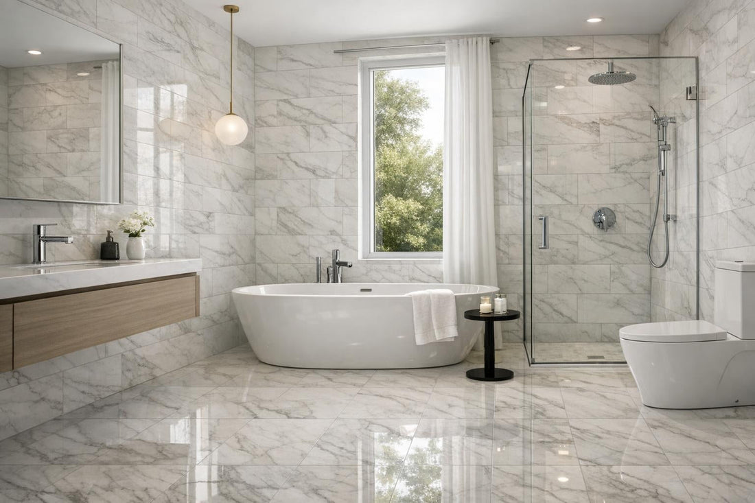 Elegance with Bianco Cevic Polished Marble Tile - Zicana - Zicana Boutique