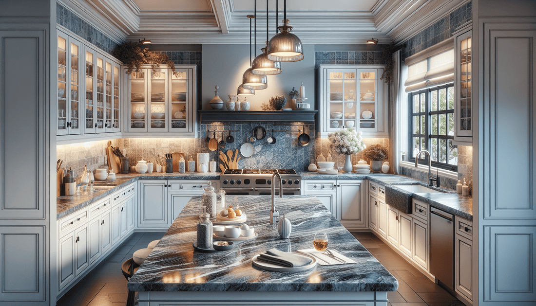Elegance with Blue Gray Granite Countertops for Discerning Homeowners - Z Boutique by Marble Couture