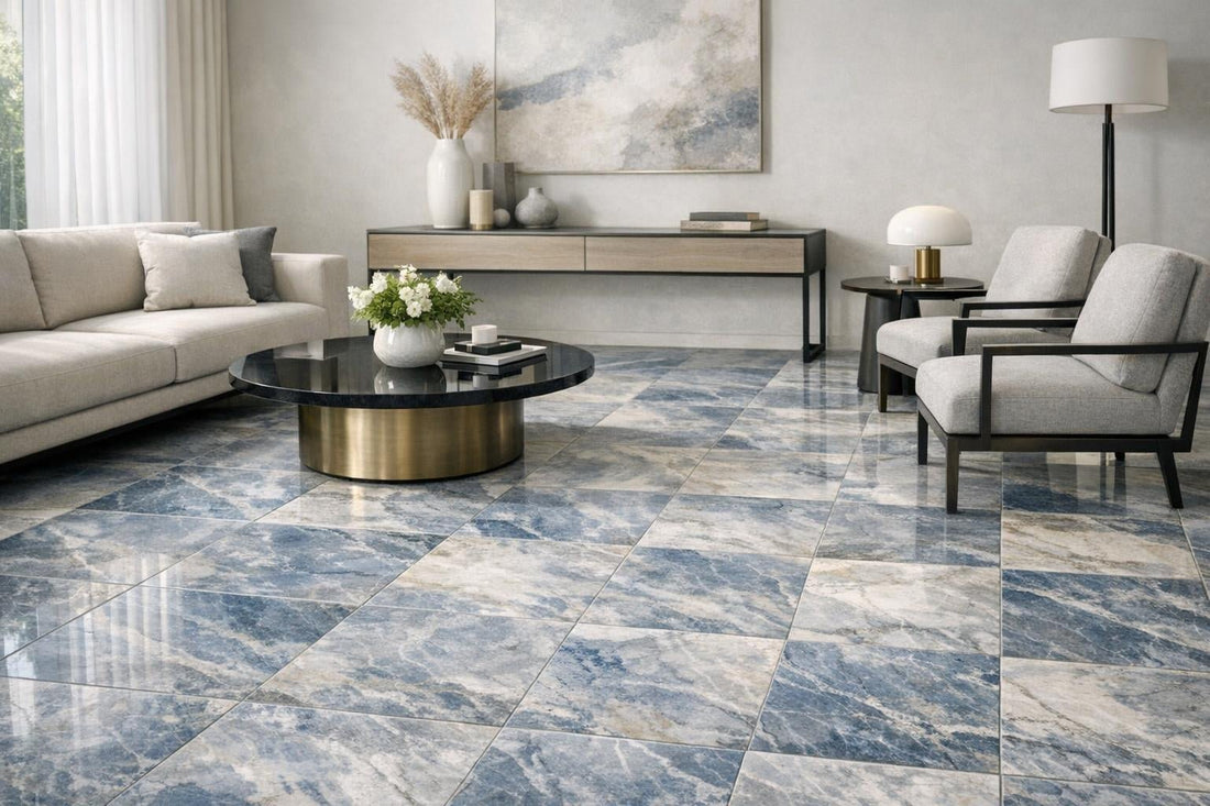 Elegance with Blue Mont Polished Marble Tile at Zicana - Zicana Boutique