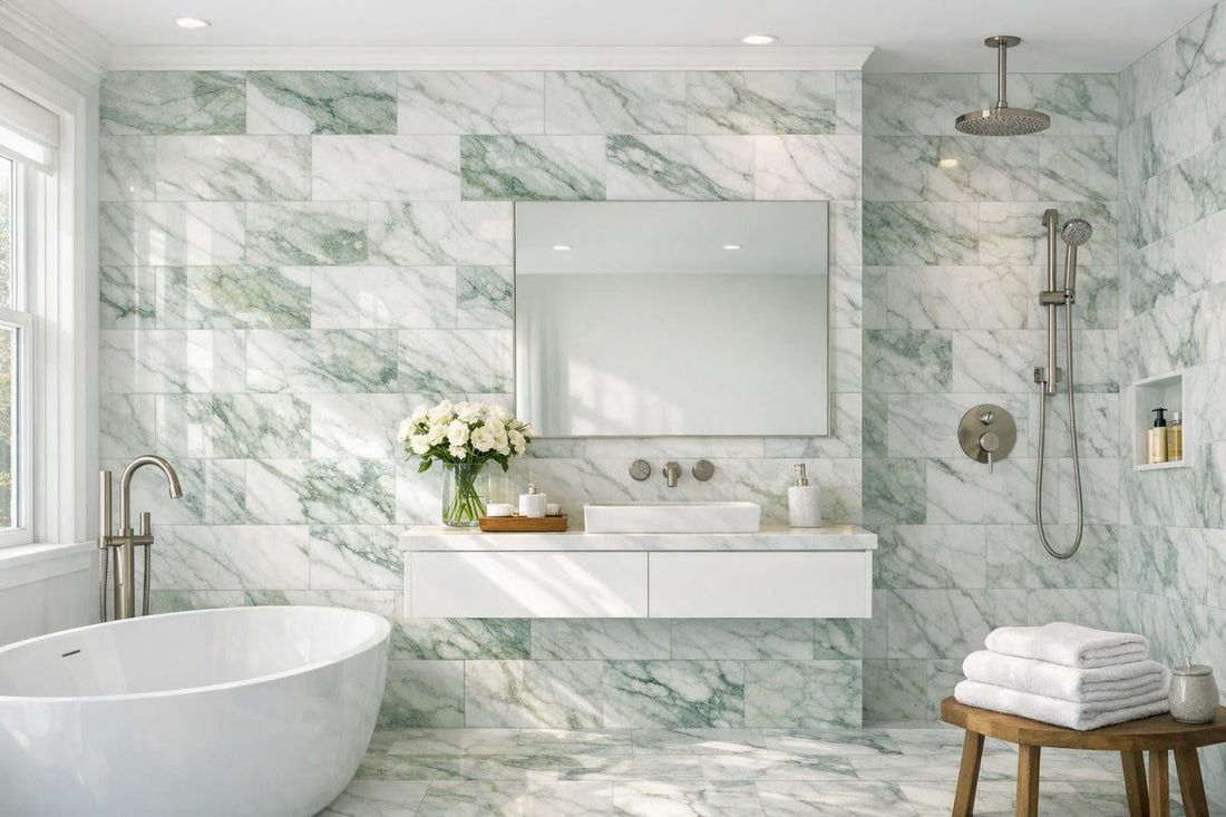 Elegance with Statuary Jade Marble 6''x12'' at Zicana Boutique - Zicana Boutique