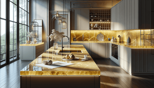 Elegance with Yellow Quartz Countertops: Ideal for Homes and Professionals - Z Boutique by Marble Couture