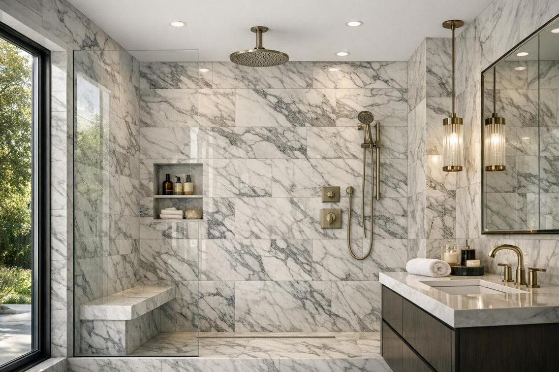 Elegant Arabescato Marble Tile Solutions at Zicana Boutique - Zicana Boutique