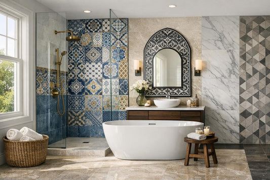 Elegant Bathroom Tiles with Designs for Home and Trade - Zicana Boutique