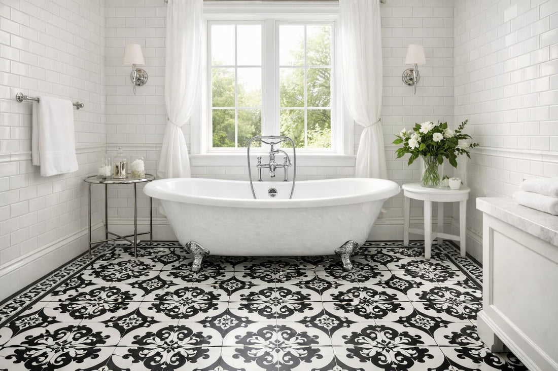 Elegant Black and White Tile Designs for Luxury Bathrooms - Zicana Boutique