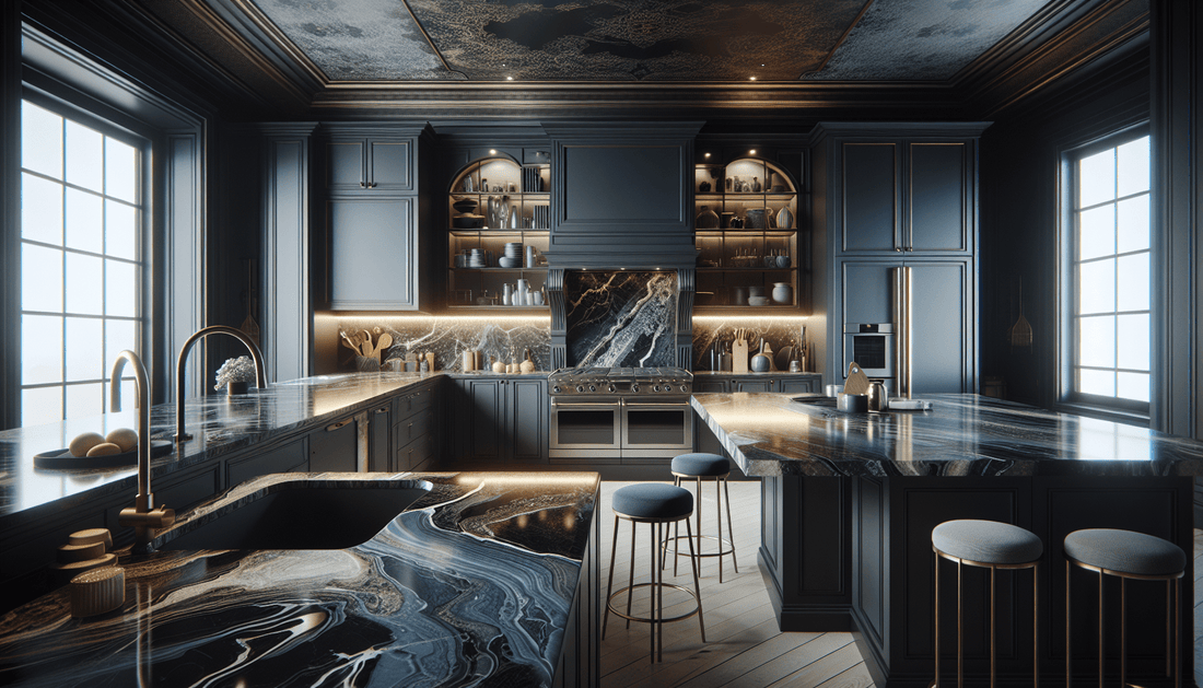 Elegant Black & Blue Granite Countertops for Sophisticated Spaces - Zicana Boutique