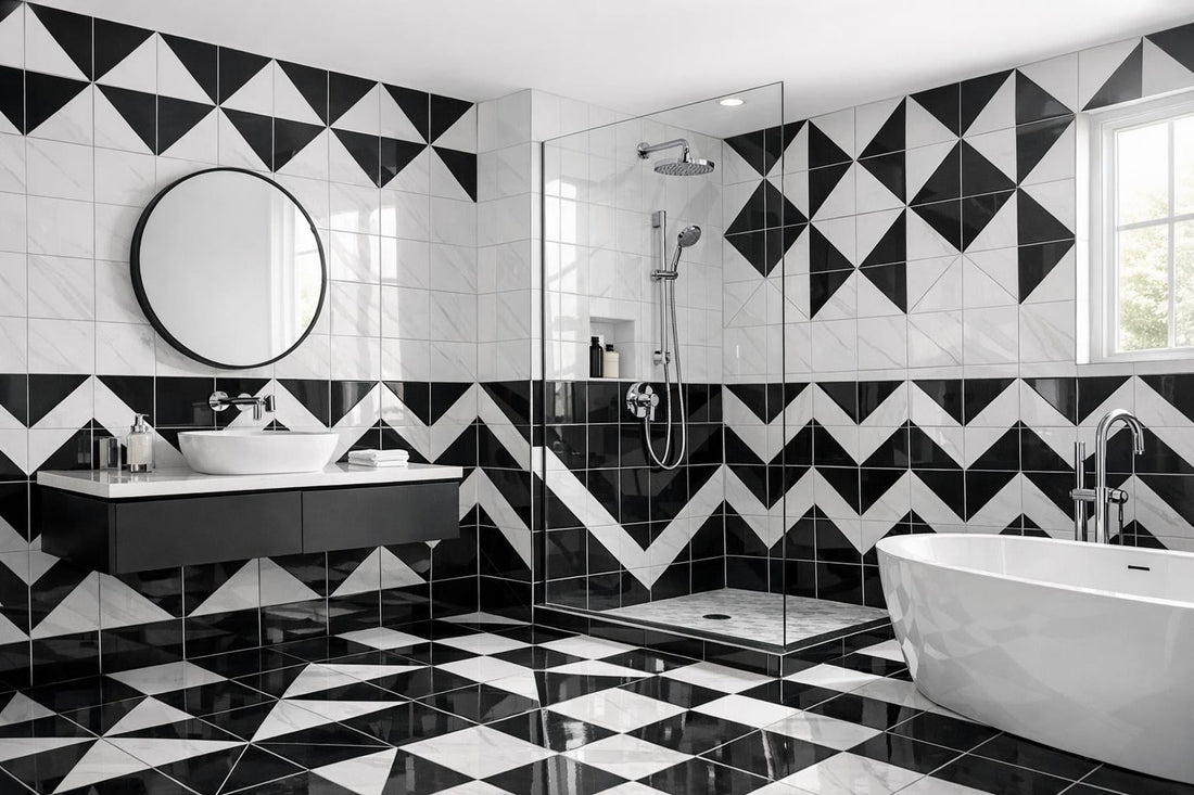 Elegant Black White Bathroom Tiles for Stunning Transformations - Zicana Boutique