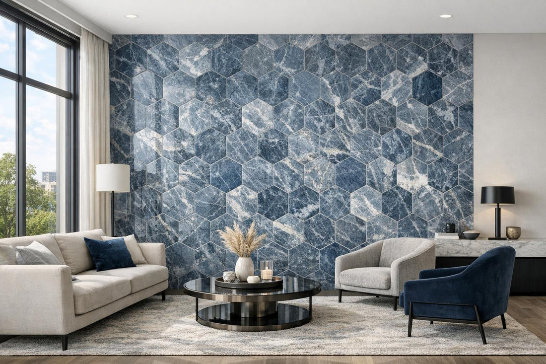 Elegant Blue De Savoy Marble: Sophistication for Every Space - Zicana Boutique