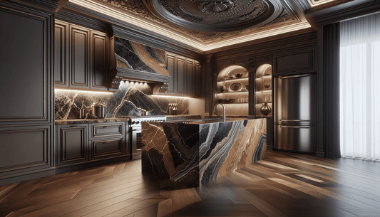 Elegant Brown and Black Granite Countertops for Luxurious Interiors - Z Boutique by Marble Couture