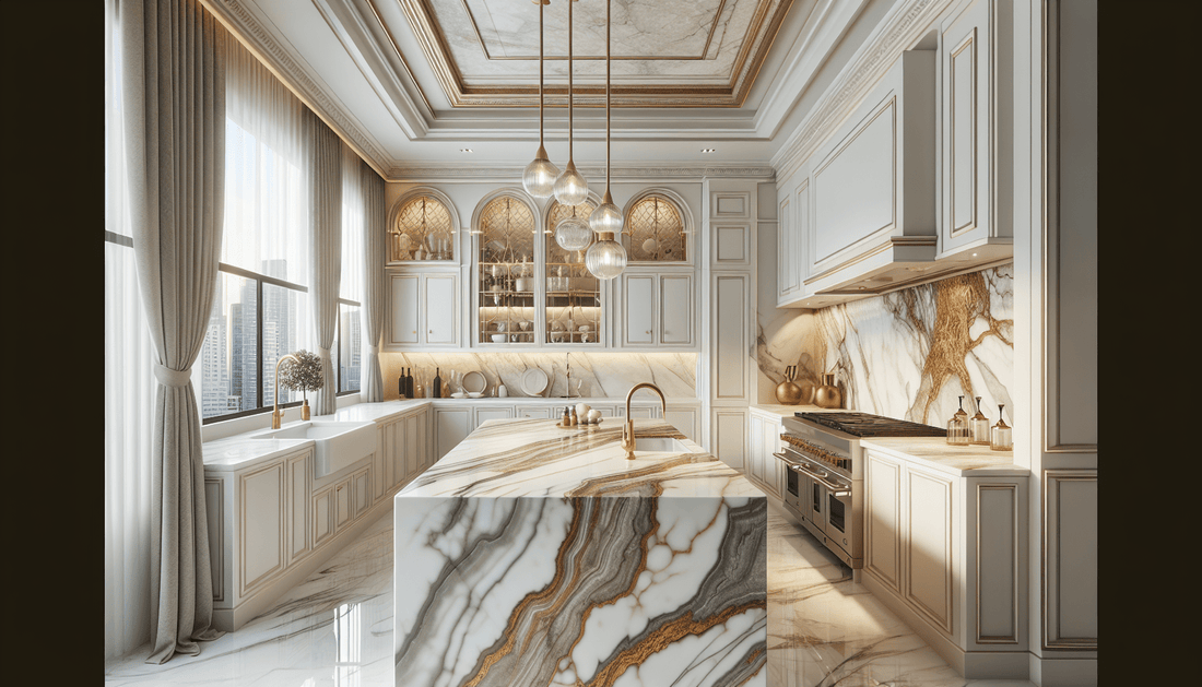 Elegant Calacatta Gold Marble Countertops for Luxury Spaces - Z Boutique by Marble Couture