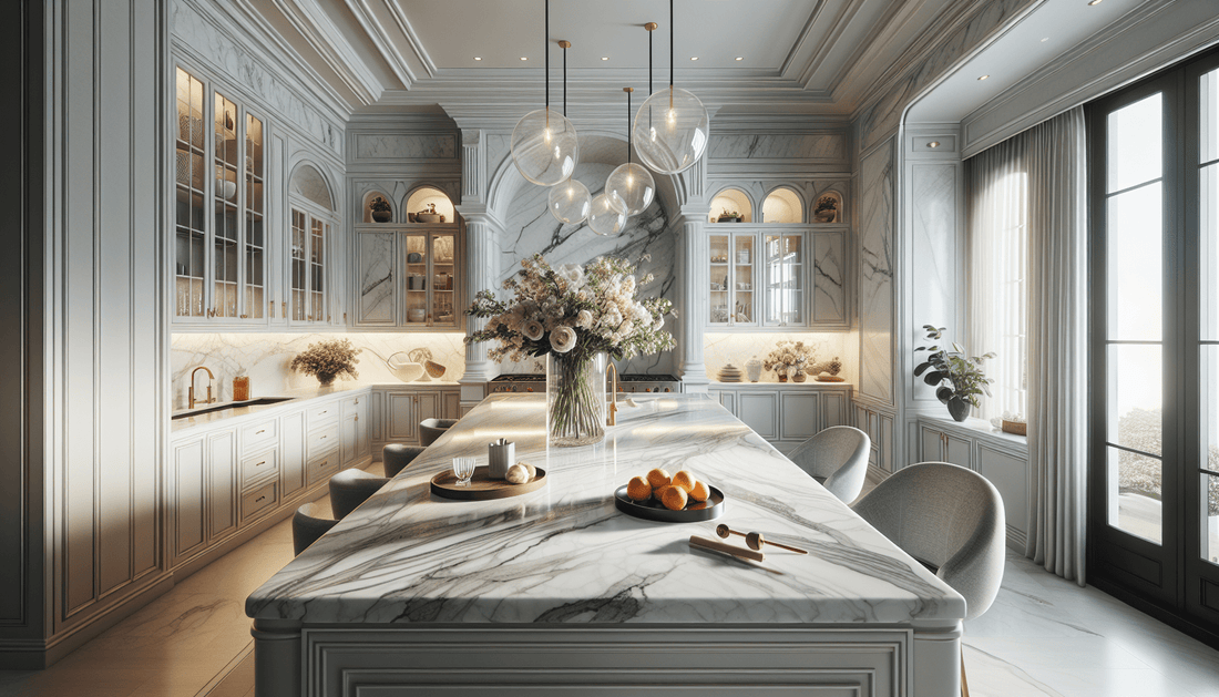 Elegant Carrara White Marble Countertops for Luxurious Interiors - Zicana Boutique