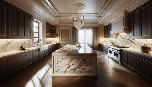 Elegant Cream Colored Marble Countertops: Timeless Appeal for Luxe Homes - Z Boutique by Marble Couture