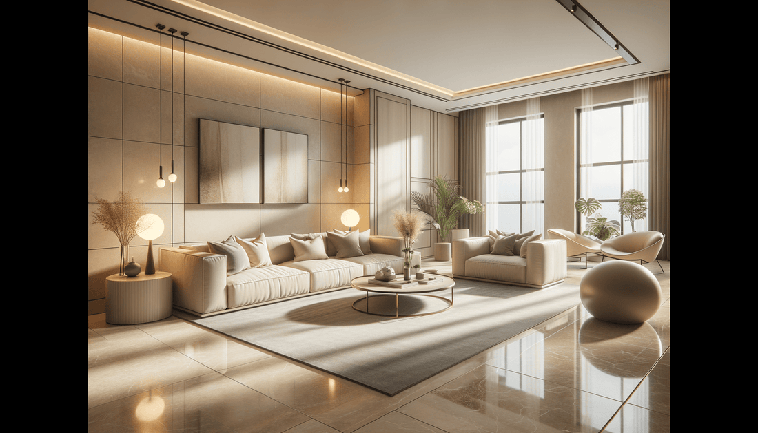 Elegant Design Ideas Using Porcelain Slabs Beige for Interiors - Zicana Boutique