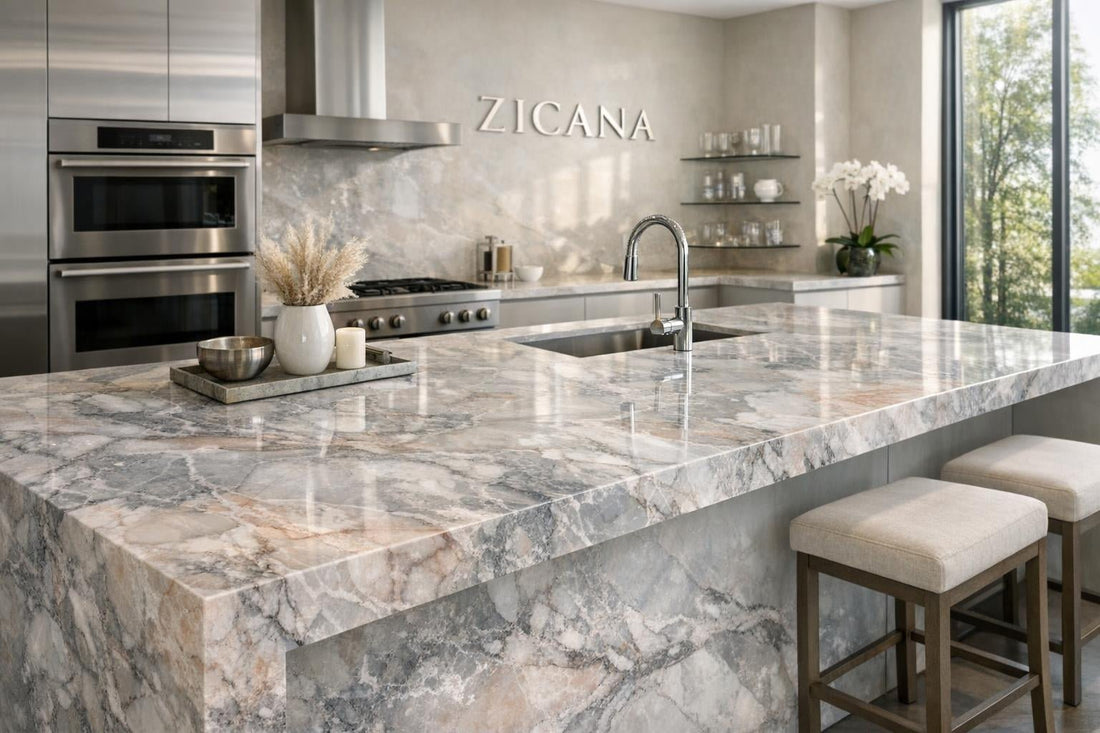 Elegant Fior Di Pesco Apuano Marble at Zicana Boutique - Zicana Boutique