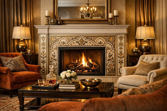 Elegant Fireplace Tile Ideas for Upscale Home Designs - Zicana Boutique