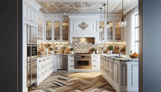 Elegant Granite Countertops for Chic White Cabinet Designs - Z Boutique by Marble Couture