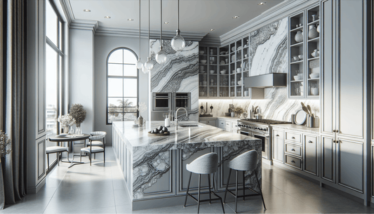 Elegant Gray and White Granite Countertops for Luxurious Homes - Z Boutique by Marble Couture