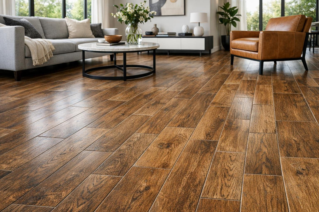 Elegant Hardwood-Look Tiles for Modern Home Aesthetics - Zicana Boutique