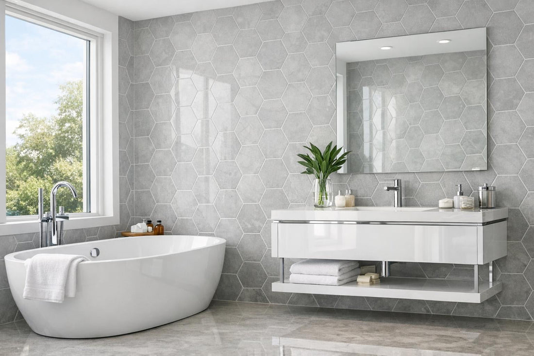 Elegant Hex Tiles Bathroom Ideas for Modern Design Solutions - Zicana Boutique