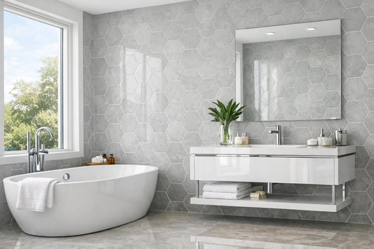 Elegant Hex Tiles Bathroom Ideas for Modern Design Solutions - Zicana Boutique