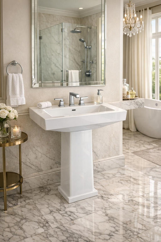Elegant Joy 48-L Pedestal Sink for Luxurious Spaces - Zicana Boutique