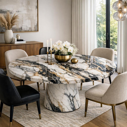 Elegant La Chloé Marble Table: Ultimate Design Choice - Zicana Boutique
