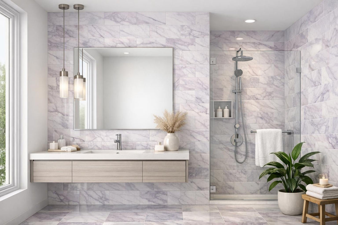 Elegant Lilac Marble Tile: Transform Your Space with Style - Zicana Boutique