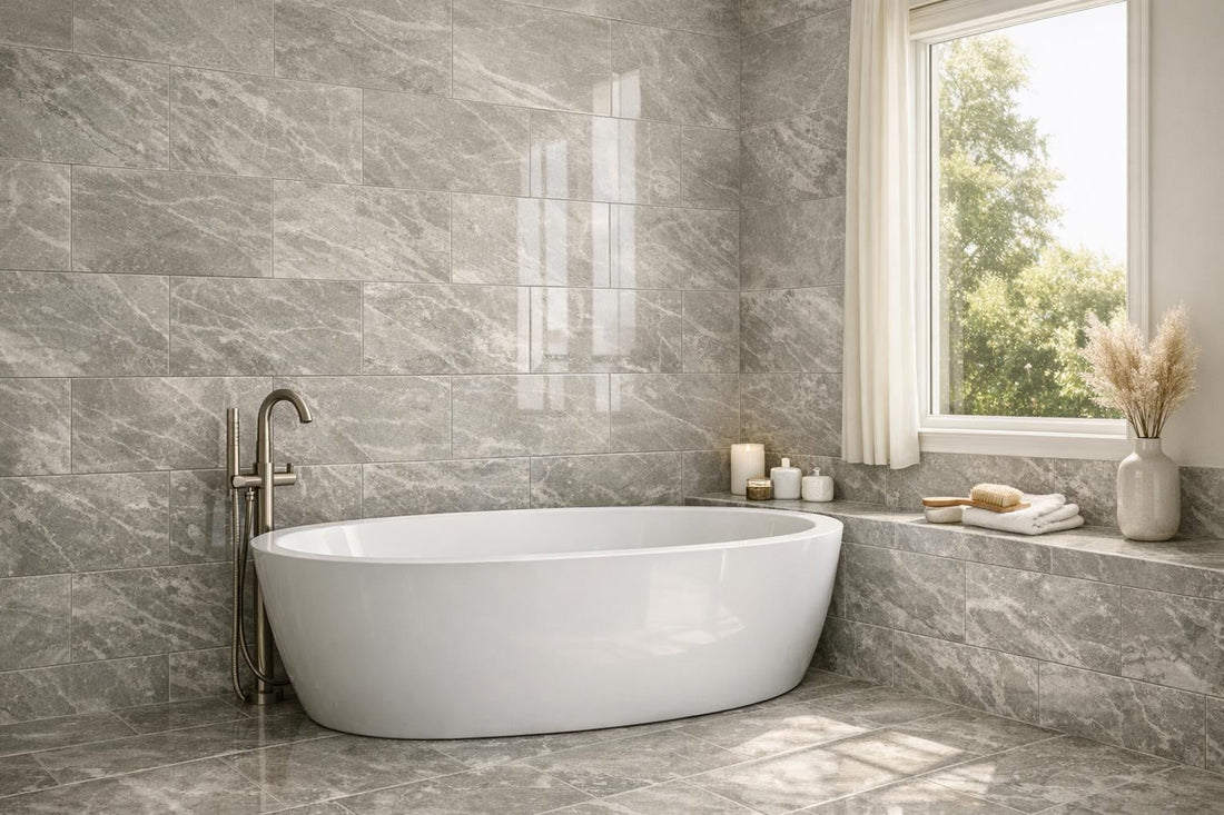 Elegant Pacific Grey Polished Marble Tiles for Professionals - Zicana Boutique