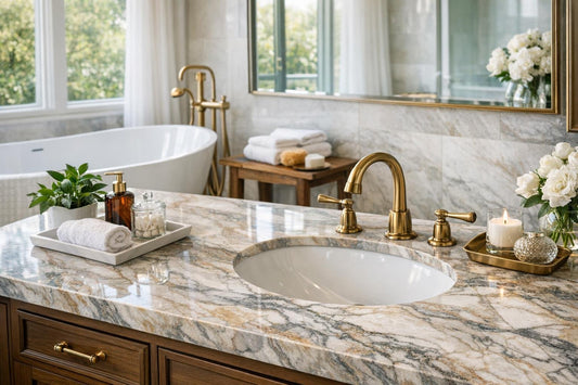 Elegant Quartzite Countertops for Luxurious Bathroom Designs - Zicana Boutique