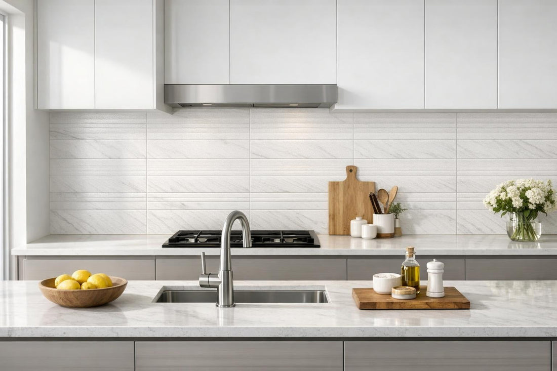 Elegant Raked Thassos Marble: Perfect for Designers & Builders - Zicana Boutique