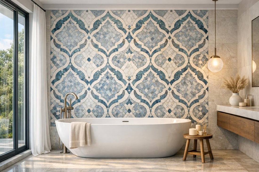 Elegant Rivera Aquanor Marble Mosaic: Elevate Your Design - Zicana Boutique
