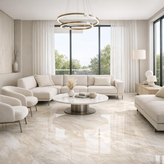 Elegant Solutions with White Onyx Blend Florim at Zicana - Zicana Boutique