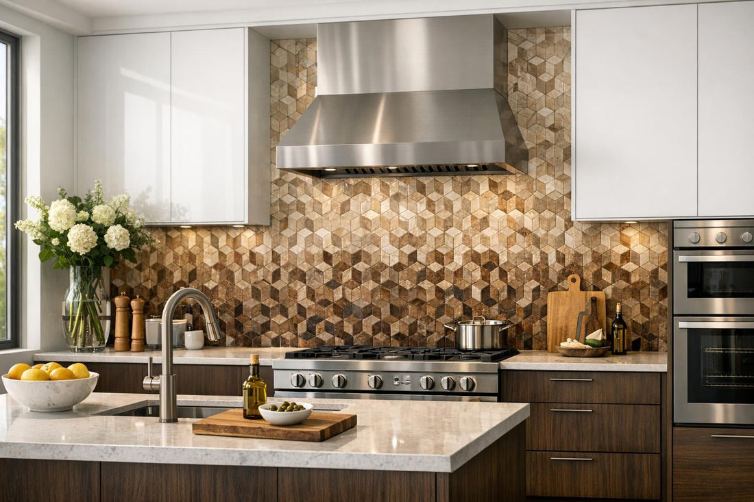 Elegant Spaces with Altura Ombre Brown Marble Tile - Zicana Boutique
